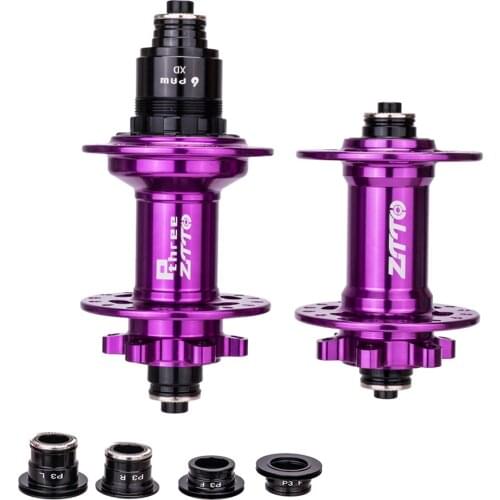 Lightweight Mountain MTB Bicycle Hub Set Aluminum Alloy Front Rear Disc Brake Hubs Sealed Bearing Quick Release Adapter Levers