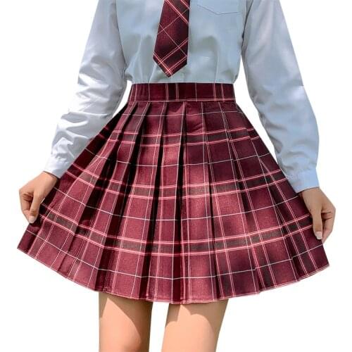 Mini Skirt Womens Skirt Preppy Style Zipper High-waisted Plaid Pleated Skirts for Girls Cute Japanese School Skirts Kawaii