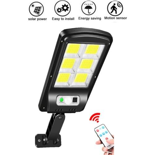 Tabular oblong The latest super bright 120 led solar outdoor garden light, waterproof wall light, remote control solar light Wit