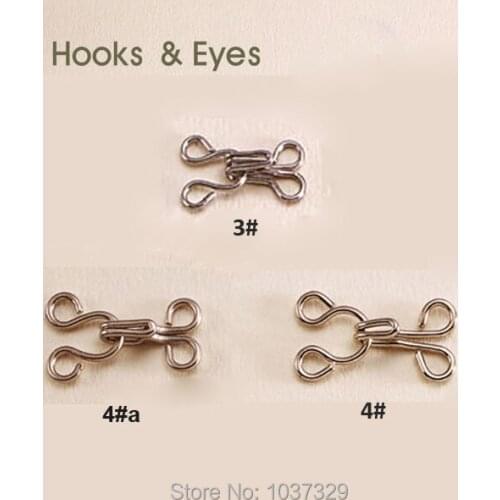 Wholesale 150pairs/lot metal brass bra underwear hooks eyes pant skirt hook / eye silver nickle free shipping HE-015
