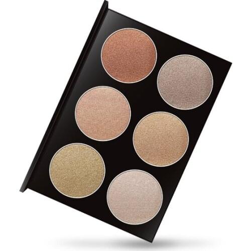 Face Highlighter Powder Palette Corrector Concealer Powder Palette Contouring Highlighter Powder 6 Colors
