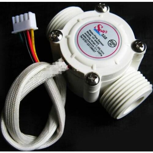 2PCS Flow Meter Ssensor Water Fuel Flowmeter Counter Indicator with temperature probe Swimming Pool 1-30L/Min G3/4 DN20