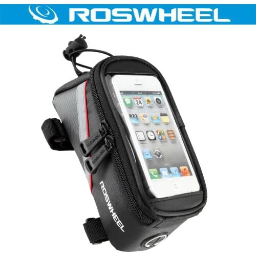 ROSWHEEL OUTDOOR WATERPROOF CYCLING MOUNTAIN ROAD BIKE BICYCLE FRAME IPHONE HOLDER PANNIER MOBILE PHONE CASE BAG POUCH PACKAGE