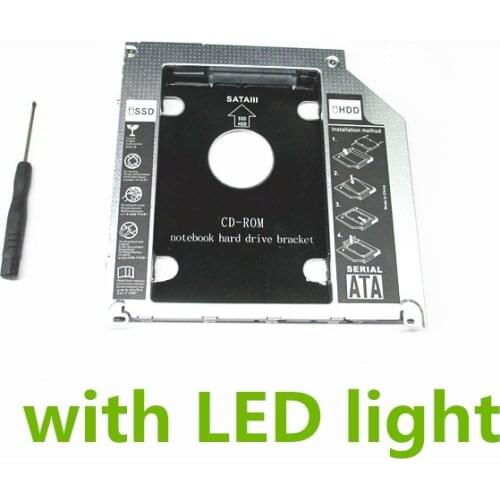 SATA 2ND HDD SDD Super HARD DRIVE caddy For Apple Unibody MacBook Pro with LED