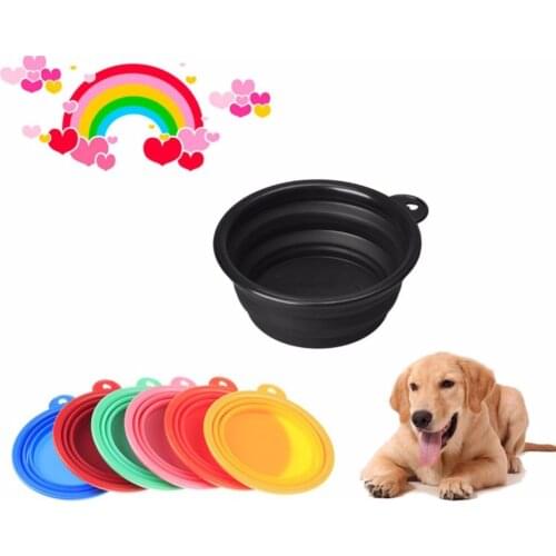 Folding Silicone Dog Bowl Portable Collapsible Pets Bowl Food Water Feeding BPA Free Cup Dish Cat Travel Feeder Puppy Pet Acces
