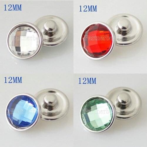 Resin 12mm Metal snap button DIY jewelry KS2054