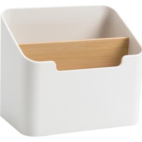 Modern Simple Remote Control Phone Desk Holder Home Organizer Storage Box