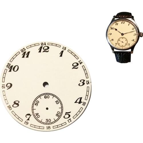 38.9mm Steel Watch Dial Watch Face Wirstwatch Plate For ETA 6498 ST36 Movement Repair Tool Parts