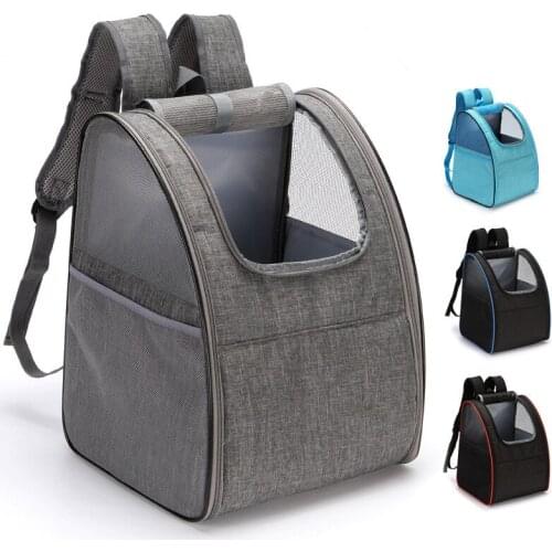 Pet Puppy Dog Cat Carrier Bag Black Dog Backpack Outdoor Breathable Foldable Pet Backpack For Travel Small Dog Bag