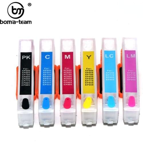 Europe use! T2431 -T2436 T2421-T2426 Refillable ink cartridges with reset chips For Epson xp750 xp850 xp-750 xp-850 Printers