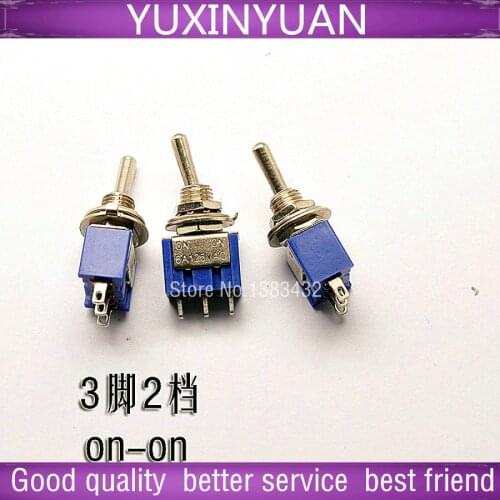 Toggle switch toggle switch MTS102 6 a 3 a/250 v/125 v single 3 feet 2 files 10pcs/lot