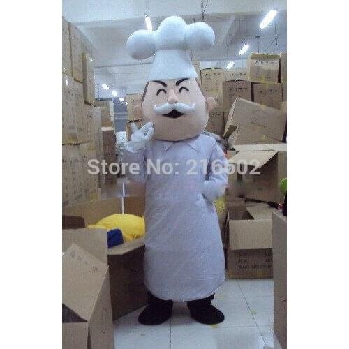High quality Professional New Baker Cook Chef Mascot Costume Fancy Dress Adult Christmas Halloween Outfit Fancy Dress