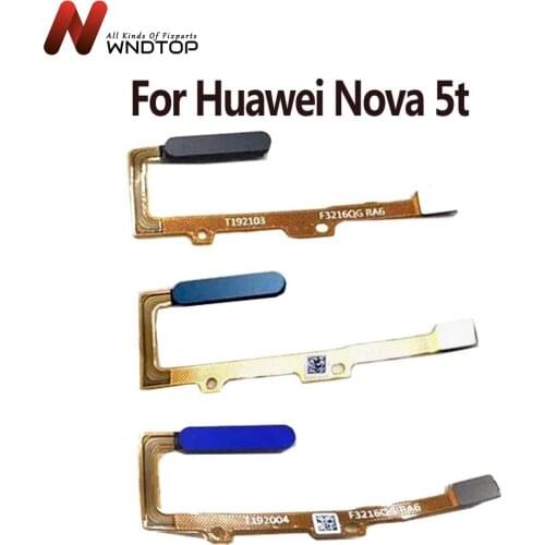 Touch ID For Huawei Nova 5t Home Menu Button Flex Cable Ribbon Replacement Parts For Huawei Nova 5T Fingerprint Sensor YAL-L21