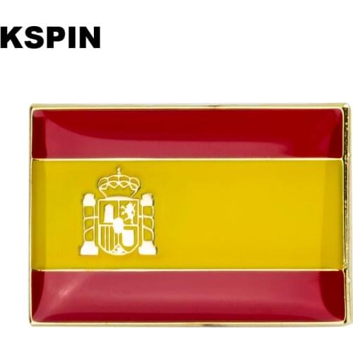 Spain Flag Badge Flag Brooch National Flag Lapel Pin International Travel Pins