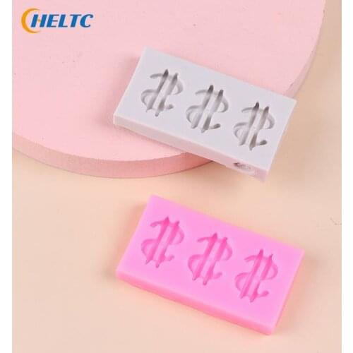 1PCS $ Dollar Symbol Money Sign Silicone Fondant Mold Chocolate Mold USD Cake Mold