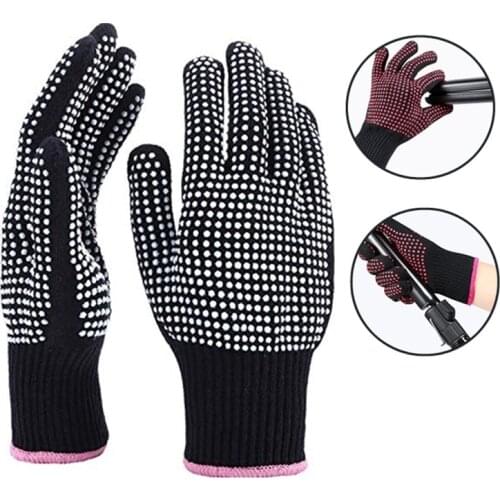 1PCs Hair Straightener Perm Curling Hairdressing Heat Resistant Finger Glove Hair Care Styling Tools Thermal Styling Gloves