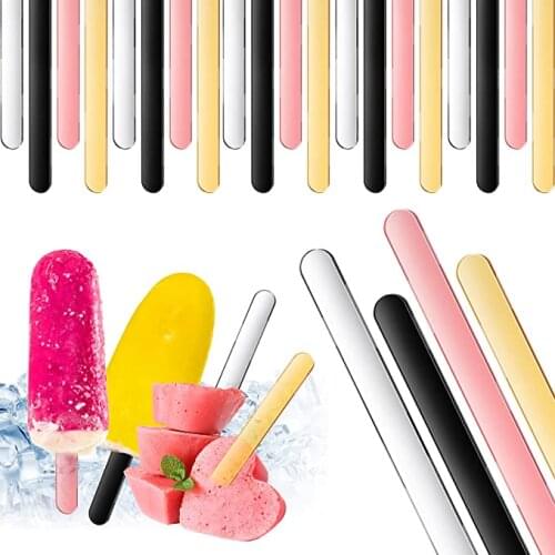 10Pcs/Pack Acrylic Popsicle Sticks Ice Cream Sticks Popsicle Stick Kids DIY Ice Cream Sticks Popsicle Stick Accessories 11.5*1cm