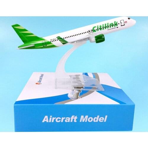 16CM 1:400 Scale Airbus A320-200 Model Toys Indonesia Citilink Airline Aircraft Plane Airliner Display Collection Gifts Souvenir