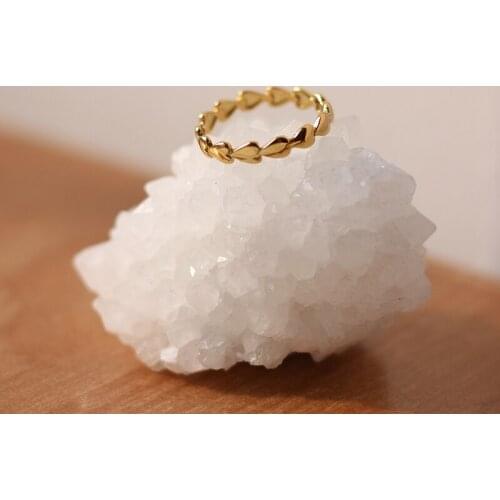 2021 Trend 18 k Stainless Steel Jewelry Women Ring Minimalist Gold Metal Heart Ring кольцо женское Accessories