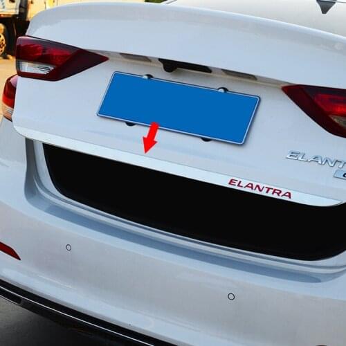 Stainless Steel For Hyundai Elantra Avante 2016 2017 2018 Accessories Car Rear Door Trim Trunk Boot Lid Tail Gate Cover Sticker