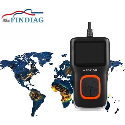 Viecar VP101 Automobile Read Clear Fault Diagnostic Instrument Car CAN OBDII EOBD Code Reader 9 Protocols 8 Language Color LCD