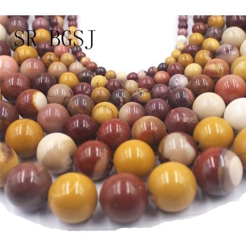 Free Shipping SR 4mm-16mm Mookaite Jasper Gemstone Loose Natural Round Stone Beads DIY Beads String 15"