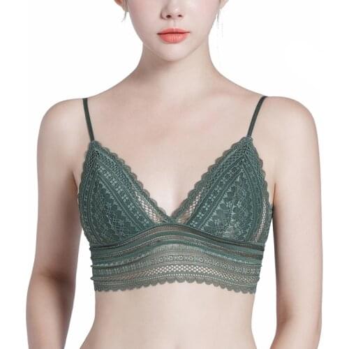 Women Sexy Backless Strapless Bra Push Up Plus Size Bras Thin Lace Bralette Mesh Lingerie Brassiere Low Back Underwear