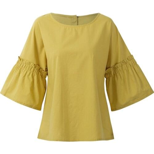 Женские рубашки с рюшами EaseHut China At AliExpress