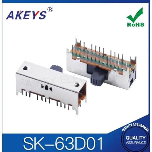 SK-63D01 (2P3T) handle 7MM 3 level switch 4 fixed feet 24 feet horizontal