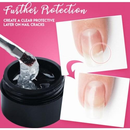 New Cracked Nail Repair Gel Armor Nail Gel Coat Growth Treatment Strong Repair Fiberglass Extension Nail Treatment Nail Art Tool