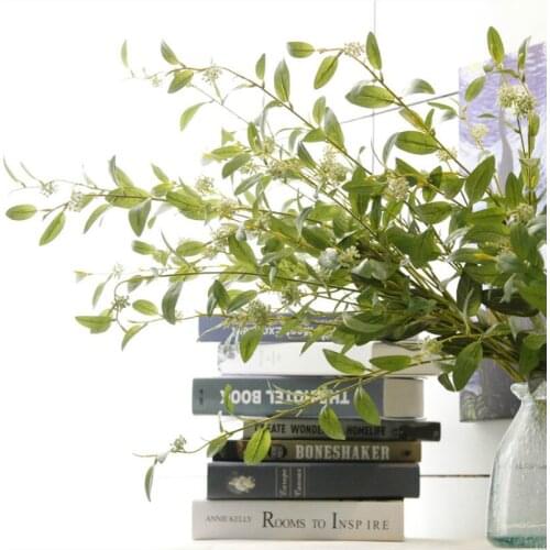 Holly Leaf Artificial flowers branch With fruits for DIY Home Floral Arrangement Material Wedding Party Decor fake plant