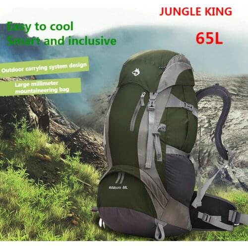 JUNGLE KING NEW Outdoor Large Capacity 65L Professional Mountaineering Bag Men and Women Sports Traveler Hiking Backpack 1.8KG