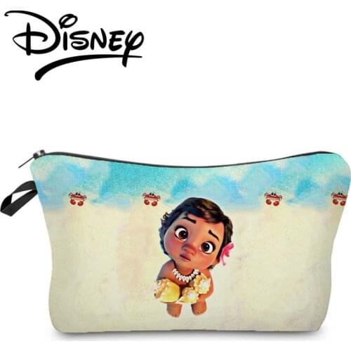 Disney Moana Makeup Bag Cute Organizer Bag Child Candy Bag Cartoon Lady Pouch Conch Cosmetic Bag Girl Women Gift Custom Pattern
