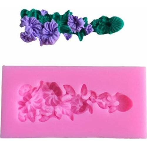 Little Flower Vine Fondant Cake Molds Cake Tools Chocolate Mould Kitchen Baking Sugarcraft Decoration Tool E485