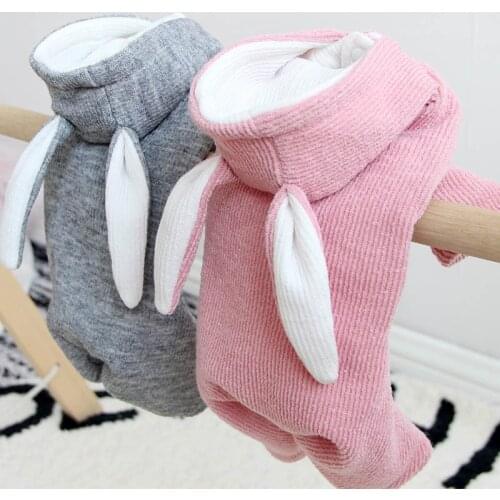 Cute Rabbit Ear Pet Dog Clothes For Small Dogs Coat Winter Dog Hoodie Puppt Cat Clothing For Dogs Costume Pet Outfits Ropa Perro