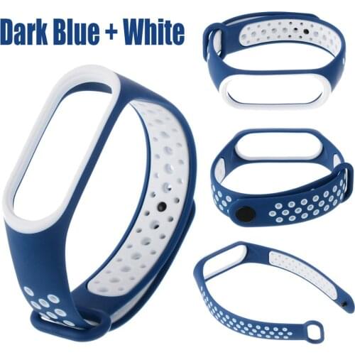 Silicone Replacement Soft Band For Xiaomi Mi Band 3 Double Color Bracelet Wrist Strap For Xiaomi Mi 3 Watch Band Accessories