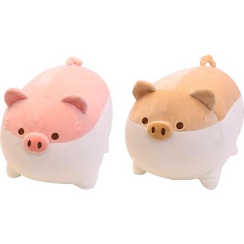 Cartoon Creative Soft Cute Feather Cotton Pig Doll Plush Toy Sleeping Pillow Pig Doll Gift