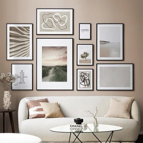 Nordic Nature Landscape Picture Wall Art Canvas Painting Modern Abstract Artwork Posters and Prints for Dormitory Home Decor