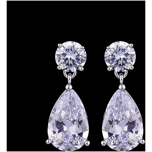 New Fashion Water Drop Earrings For Women Teardrop Bridal Earrings With Top Quality CZ