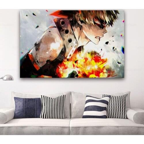 Anime Canvas Poster Katsuki Bakugou My Hero Academia Artwork Home Decorative Manga Wall Art Decor Picture For Living Room