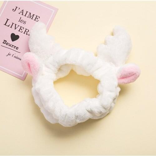 Wash Face Hair Holder Hairbands Soft Warm Coral Fleece Bow Animal Ears Headband For Women Girls Turban Fashion Hair Accessories