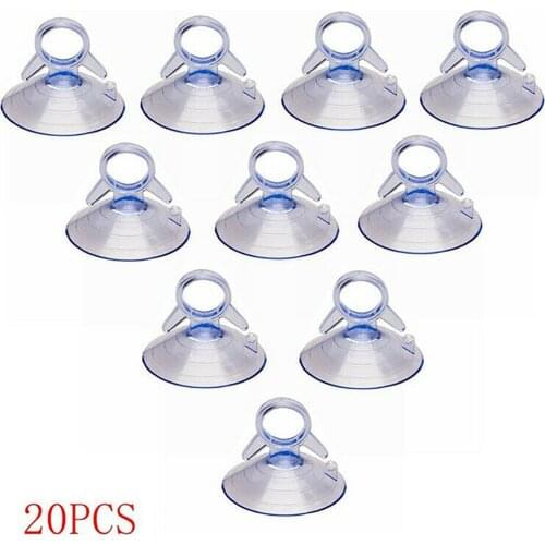 20Pcs 45MM Window Suckers Car Sunshade Suction PVC Cups Transparent Rubber Plastic Window Suckers Kitchen Bathroom Accessories