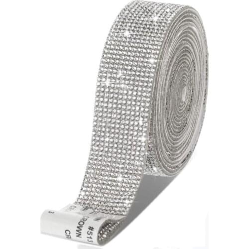 12 Drill Self Adhesive Crystal Rhinestone Diamond Ribbon Sticker Rhinestones For Arts Crafts Diy Clothes Shoes Bags Decoration