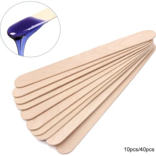 10/40pcs Wooden Waxing Stick Disposable Hair Removal Spatulas Tongue Waxing Sticks for Man Woman Body Beauty Tools