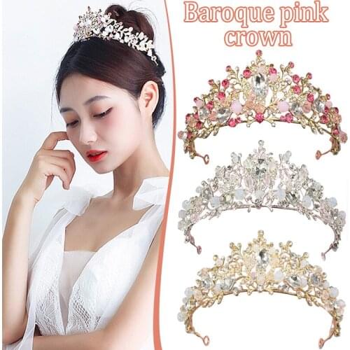 Bridal Jewelry Wedding Headdress Accessories Crystal Semicircle Crown Headband Princess Crown Birthday BH