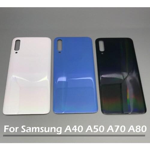 Back Glass Rear Cover For Samsung Galaxy A40 A50 A70 A80 Battery Door Housing Battery back cover