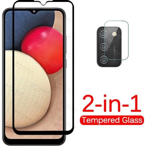 2in1 Screen Protector and Camera Lens Armored Film For Samsung Galaxy A02s SM-A025F/DS SM-A025G/DS Tremp Safety Glass Full Cover