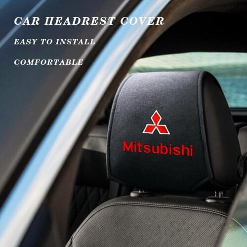 2Pcs Car Headrest Protector Cover Interior Car Storage Bag For Mitsubishi Outlander Lancer Asx Car Accessories Auto Interior