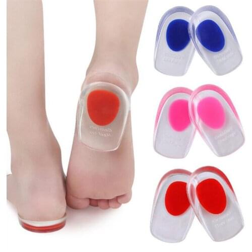 Women Men Gel Heel Cups Heel Seats Foot Orthotic Cushions Insoles for Plantar Fasciitis Heel Spurs Heel Pain Foot Care