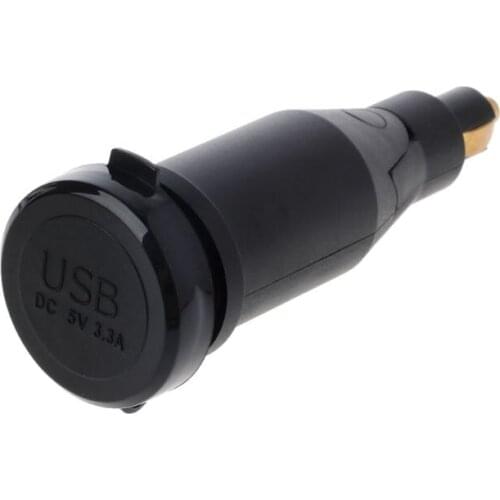 2021 New DIN3.1A Motorcycle Waterproof Power Adapter Dual USB Charger With Cigarette Lighter For BMW Hella DIN Motor